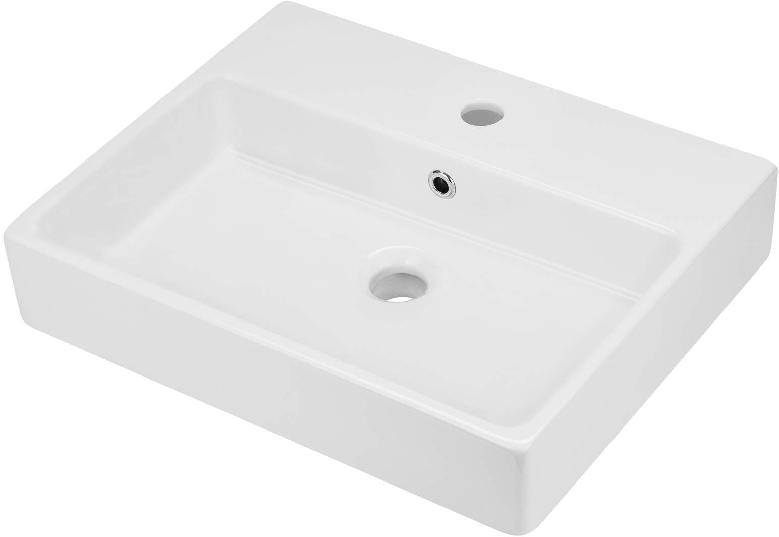 Darmowa Dostawa - Umywalka 50x40 cm prostokątna ścienna-nablatowa biała Deante Temisto CDT6U4S