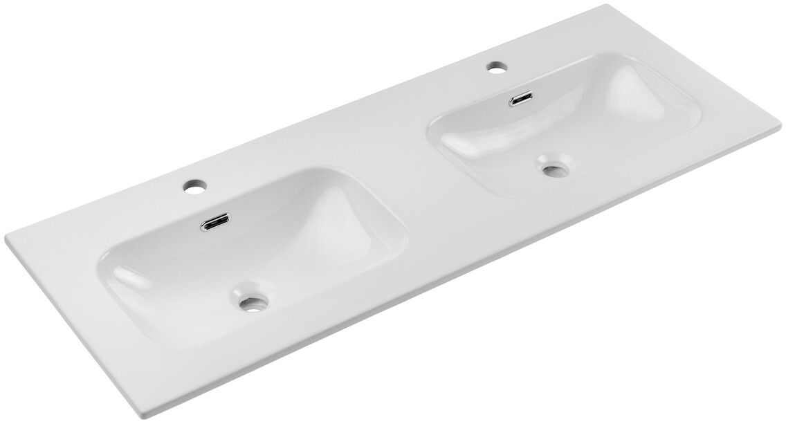 Darmowa Dostawa - Umywalka 121x46 cm prostokątna meblowa biała Comad Fly FLY120DDP(E8073120D)