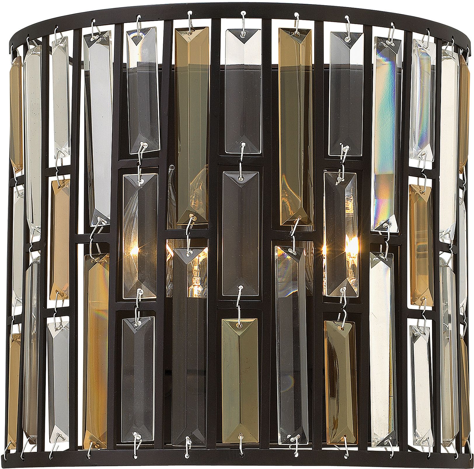 Darmowa Dostawa - Kinkiet 2x60 W przezroczysty-brązowy Elstead Lighting Gemma HKGEMMA2AVBZ