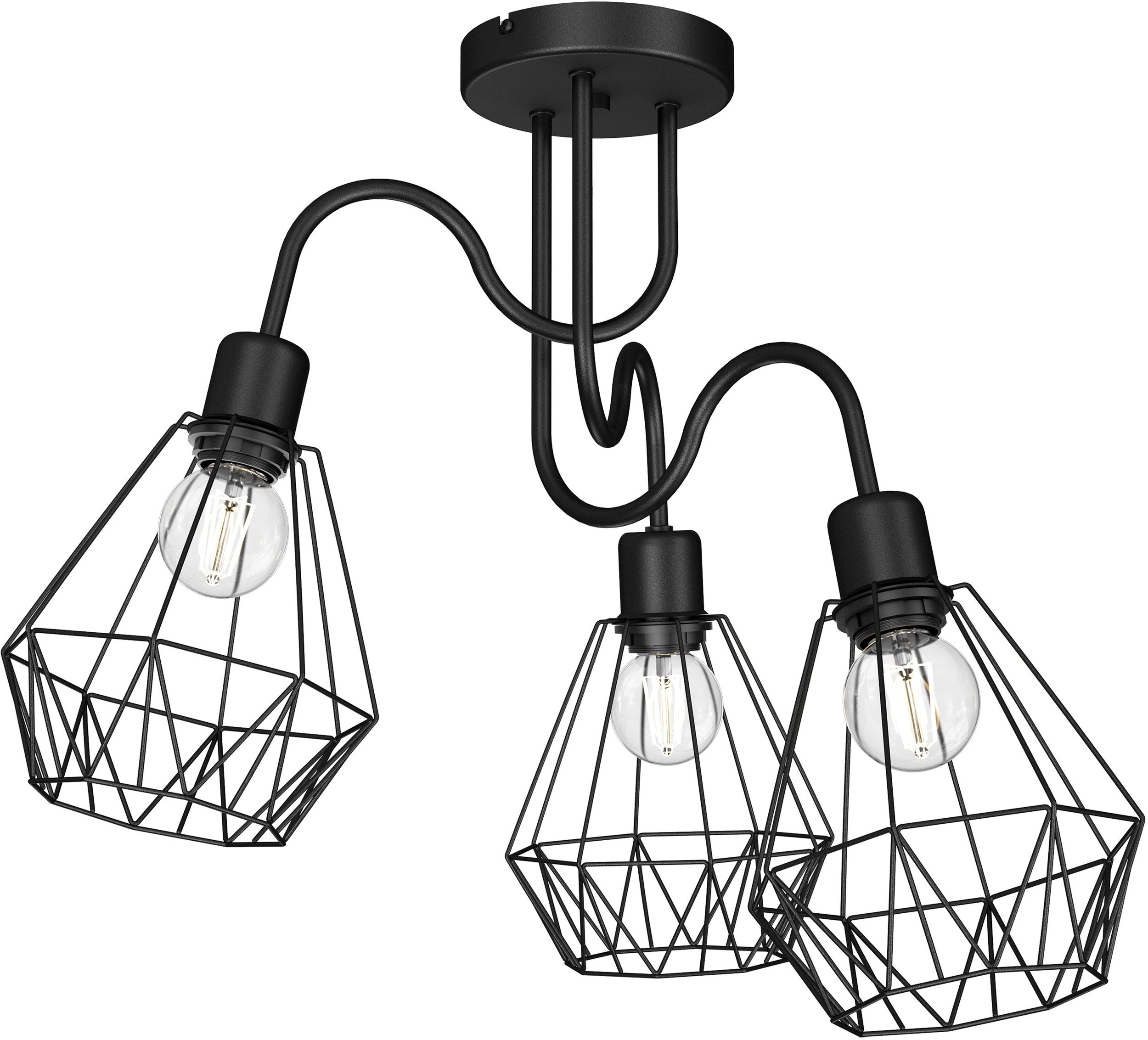 Darmowa Dostawa - Lampa podsufitowa 3x60 W czarna Luminex Bergen 0309