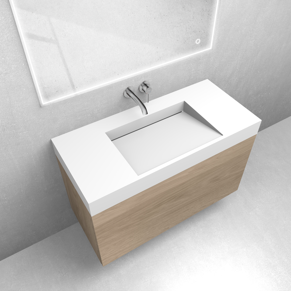 Darmowa Dostawa - Umywalka z szafką 100 cm dąb Oltens Lun 68801060