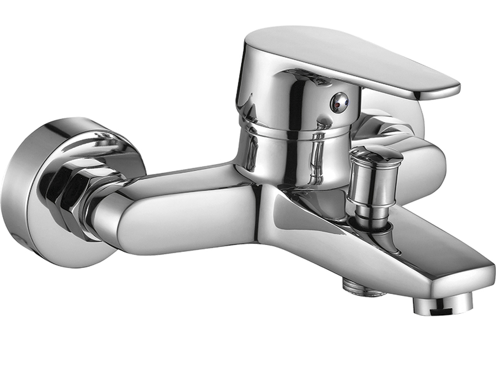 Darmowa Dostawa - Bateria wannowo-prysznicowa ścienna chrom Kuchinox Luga BQL010D