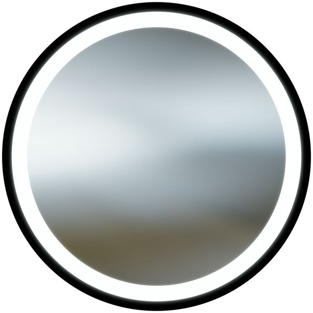 Darmowa Dostawa - Lustro 80x80 cm okrągłe z oświetleniem czarny LaVita Dafne 5908211499635