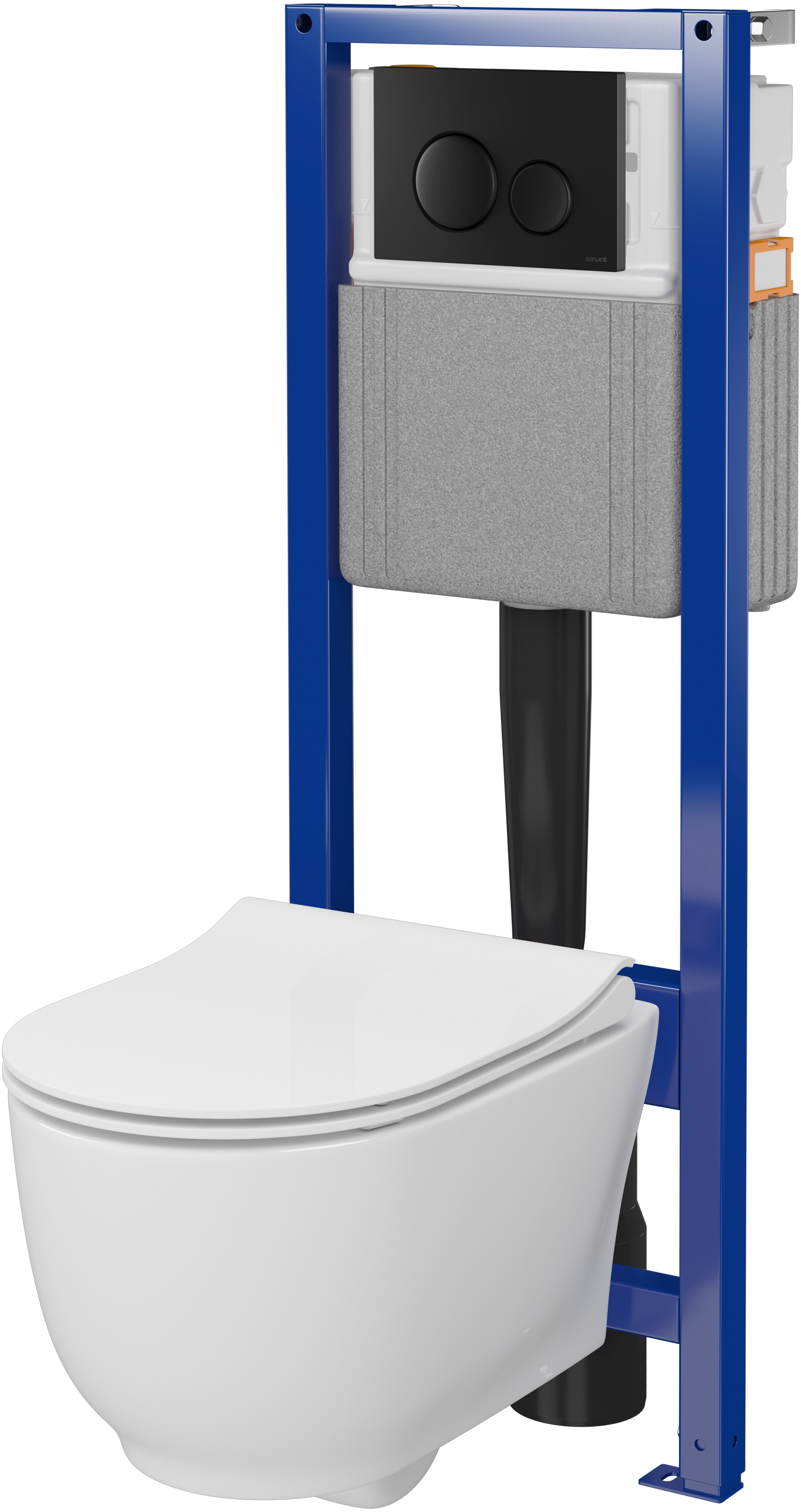 Darmowa Dostawa - Zestaw stelaż z miską, deską i przyciskiem Cersanit Luna S4028002