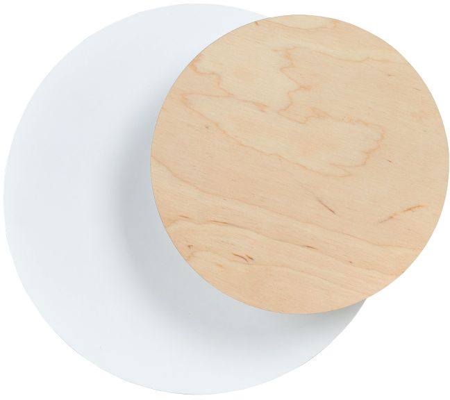 Darmowa Dostawa - Kinkiet 1x8 W biały-drewno Emibig Circle 9701