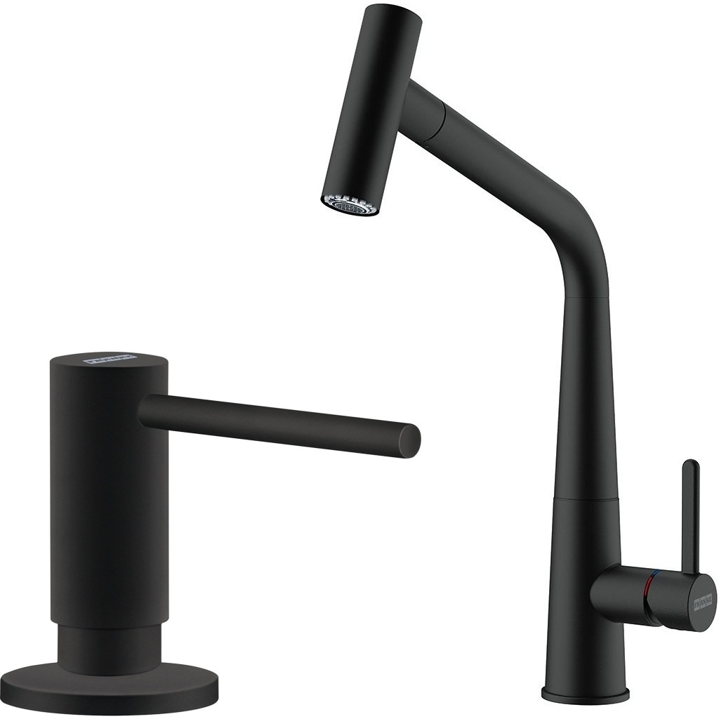 Darmowa Dostawa - Bateria kuchenna z dozownikiem stojąca czarna Franke Icon abset10675