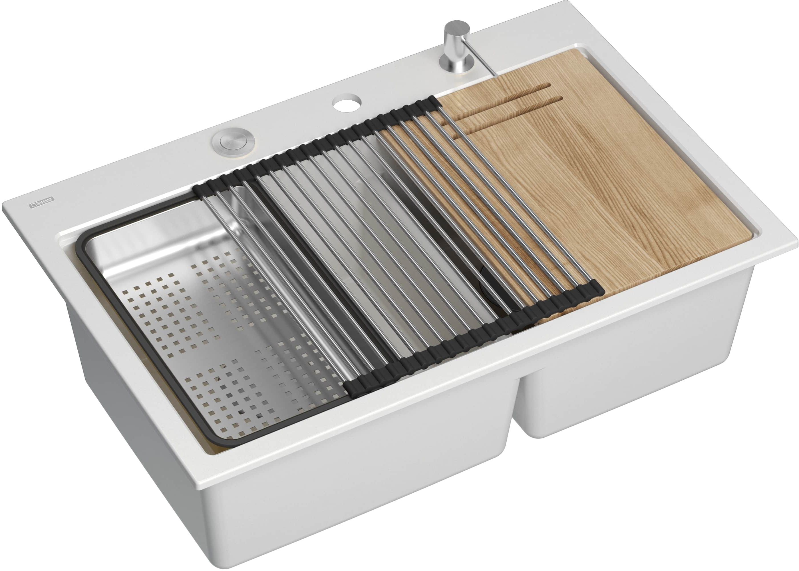 Darmowa Dostawa - Zlewozmywak GraniteQ 76x50 cm biały Quadron Marc 120 HQC7650U1BS