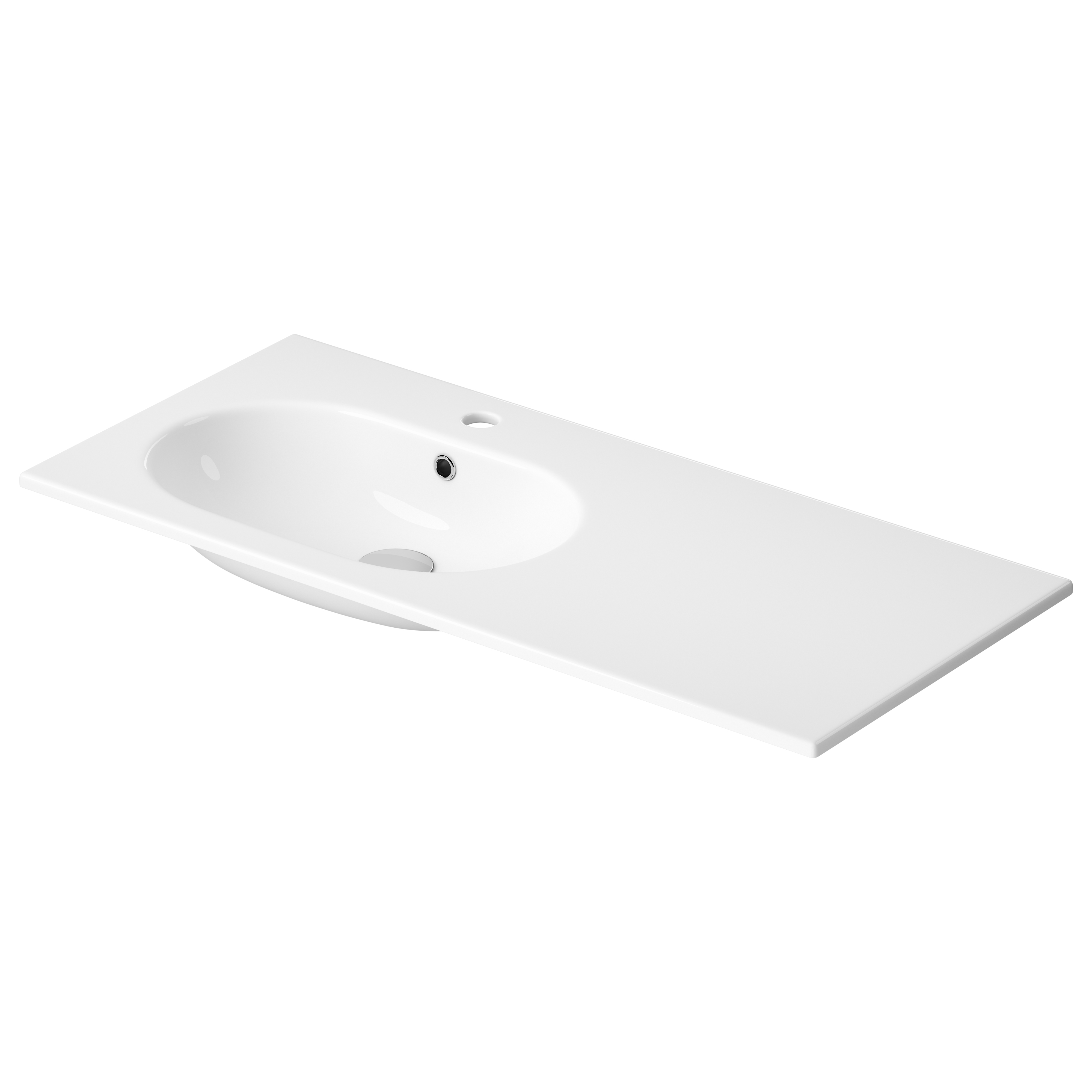 Darmowa Dostawa - Umywalka 100.5x45.5 cm prostokątna wpuszczana biała Cersanit Zen K117005