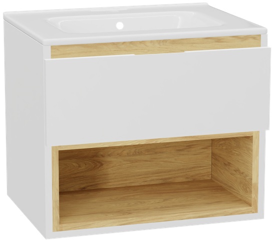 Darmowa Dostawa - Umywalka z szafką 61 cm białą Excellent Tuto 2.0 MLEX2171K600165WHWH