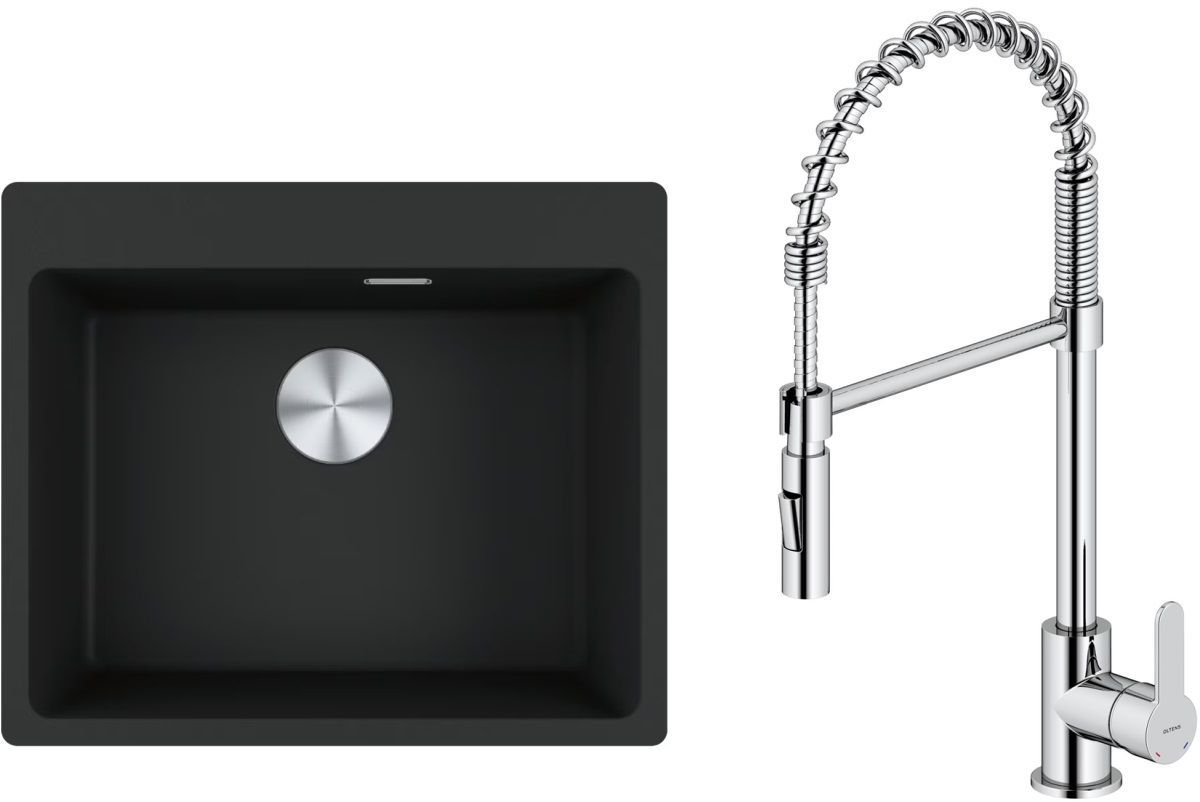 Darmowa Dostawa - Zlewozmywak z baterią czarny/chrom Franke Maris abset4472