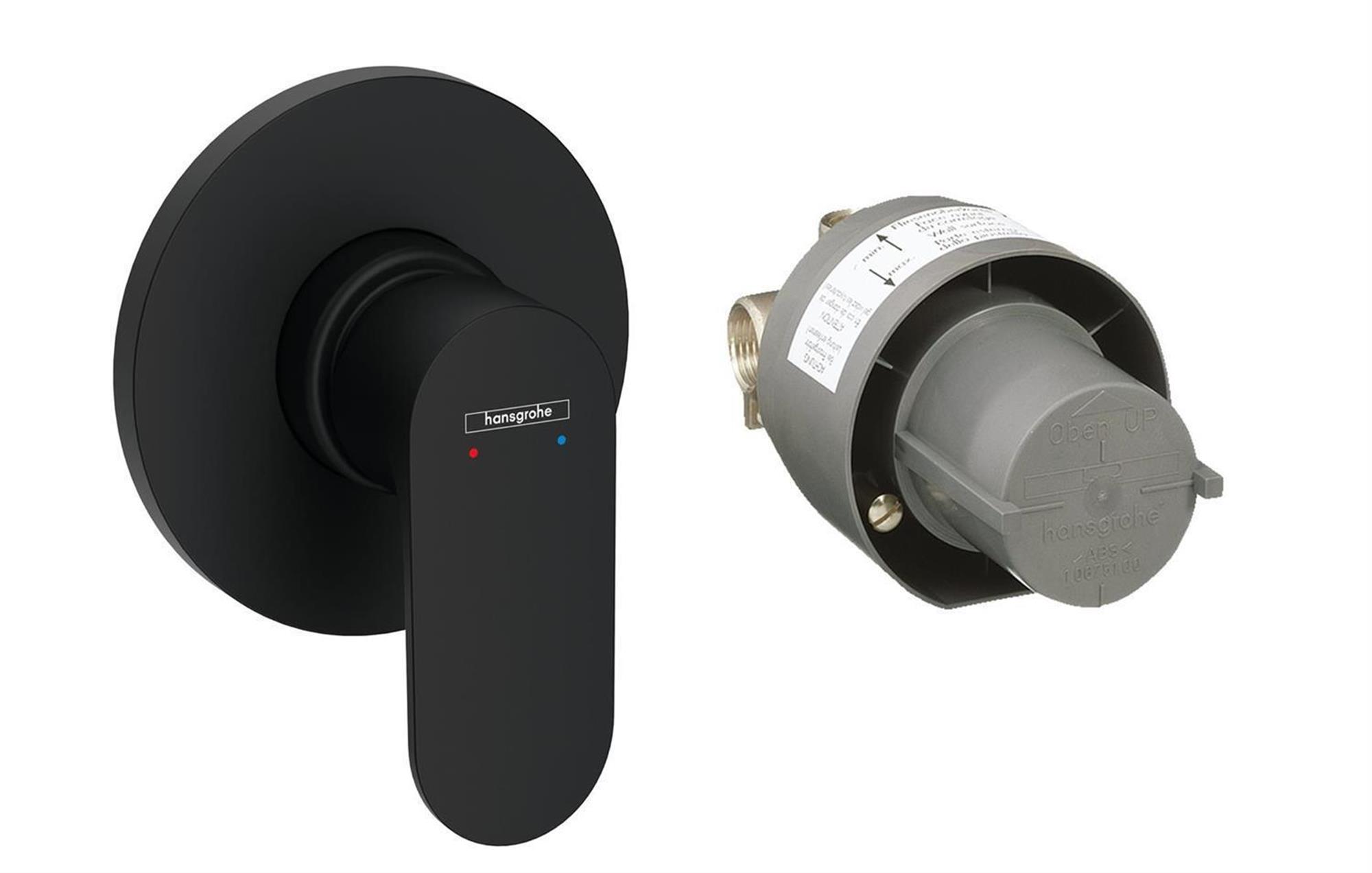 Darmowa Dostawa - Bateria prysznicowa podtynkowa czarna Hansgrohe Rebris S 72648670