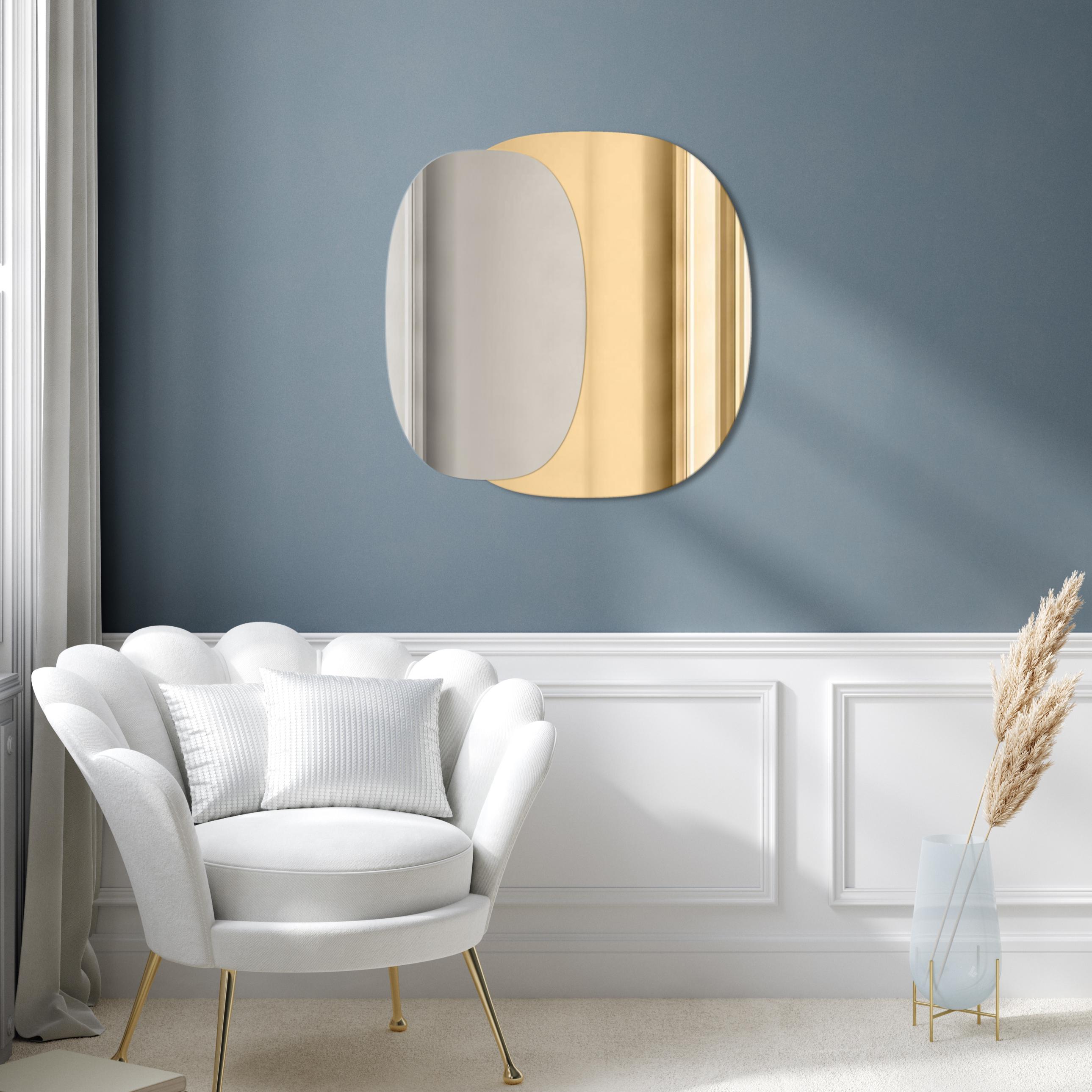 Darmowa Dostawa - Lustro 70x65 cm srebrny-złoty Guarda Gusto no. 1 TOSGUS1GOLD70x65