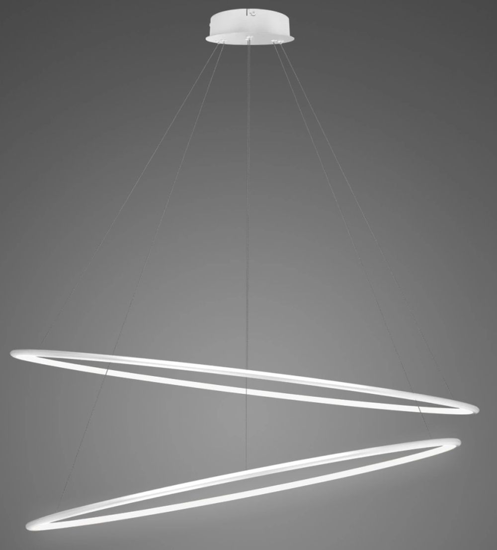 Darmowa Dostawa - Lampa wisząca 2x83 W aluminium Altavola Design Ledowe Okręgi LA074P120in4kwhite