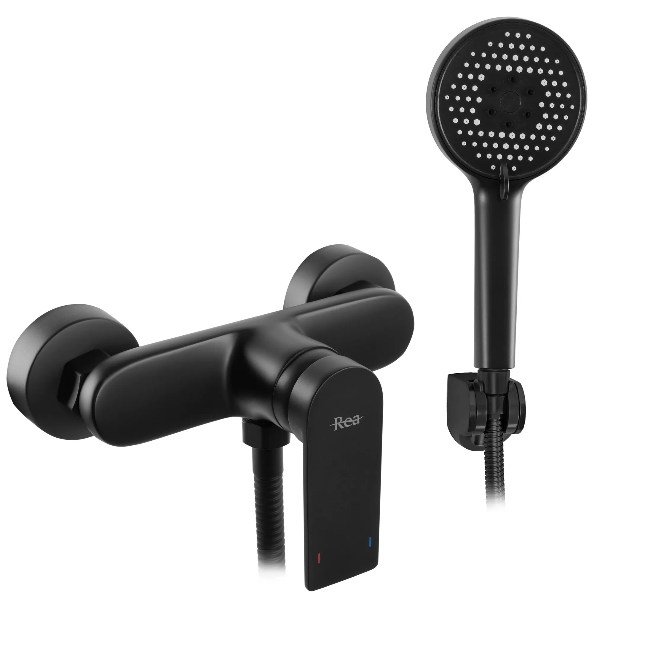 Darmowa Dostawa - Bateria prysznicowa ścienna czarna Rea Verso REAB7900