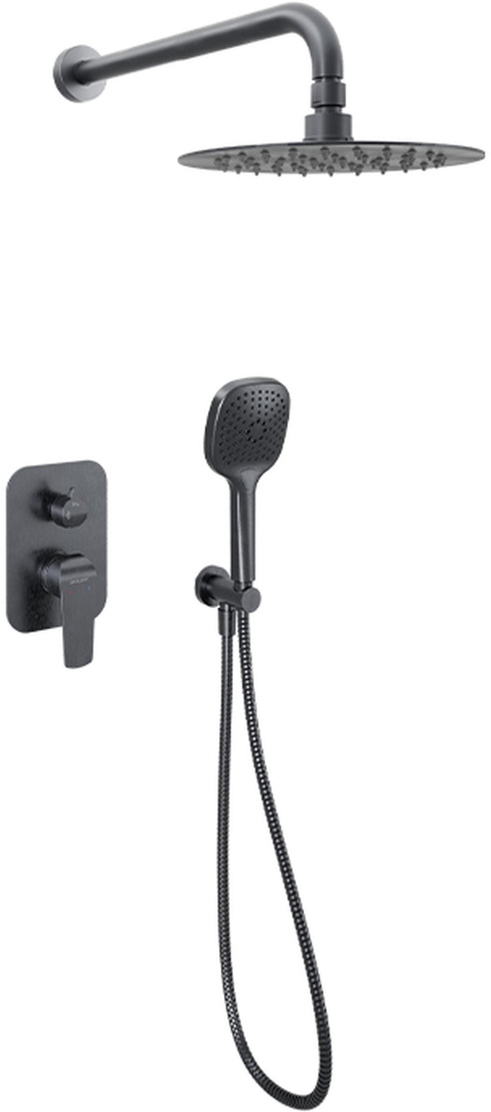 Darmowa Dostawa - Zestaw prysznicowy podtynkowy z deszczownicą grafitowy Excellent Clever 2.0 AREXSET4145AB