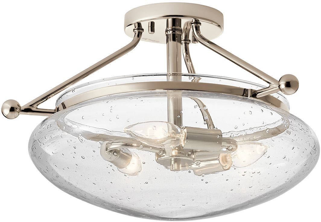 Darmowa Dostawa - Lampa podsufitowa 3x40 W nikiel Quintiesse Belle QNBELLESFPN