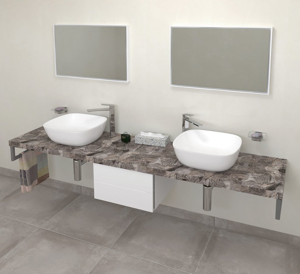 Darmowa Dostawa - Blat 220x49.5 cm szary Sapho Avice AV2210