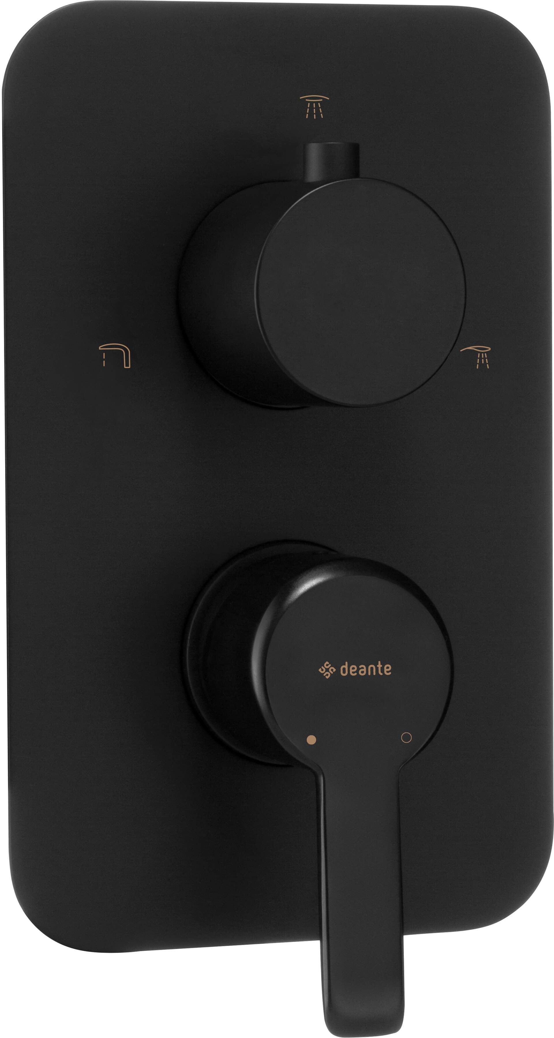 Darmowa Dostawa - Bateria wannowo-prysznicowa podtynkowa czarny Deante Arnika BXYNQAM