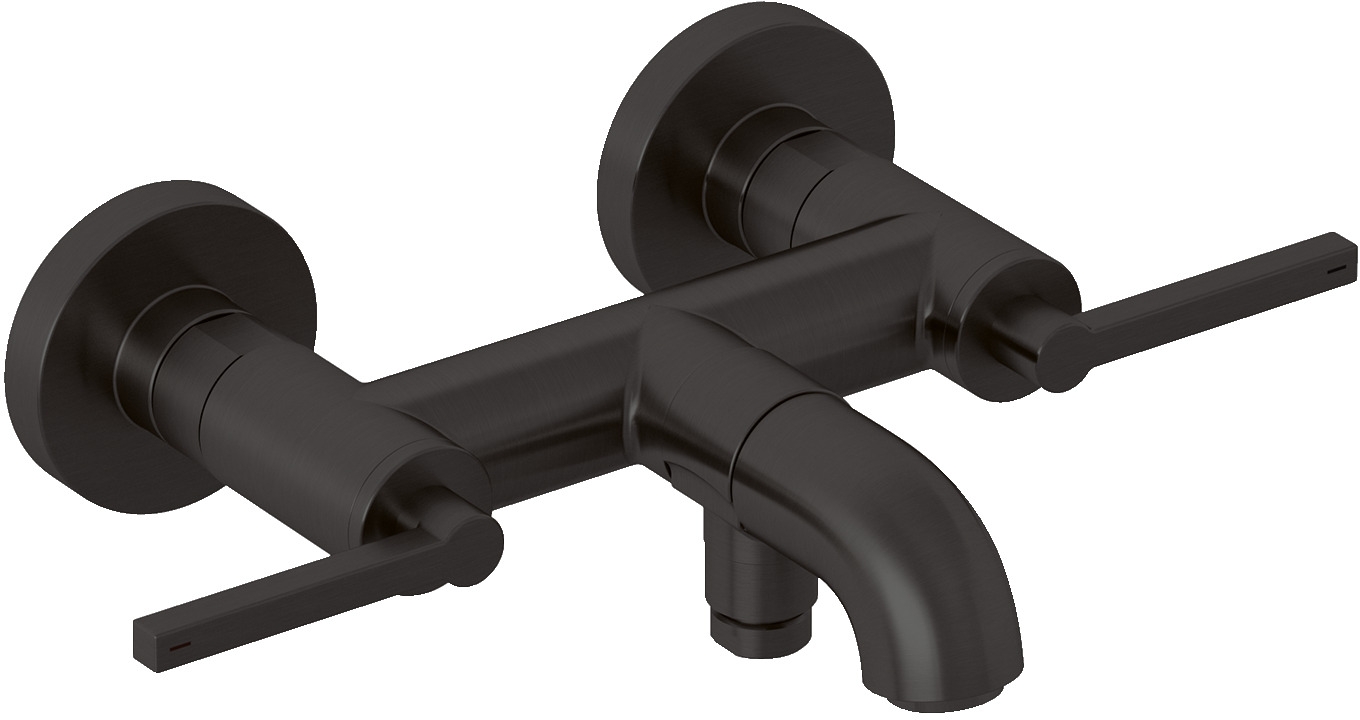 Darmowa Dostawa - Bateria wannowo-prysznicowa ścienna czarna Kludi Nova Fonte Puristic 20540N215