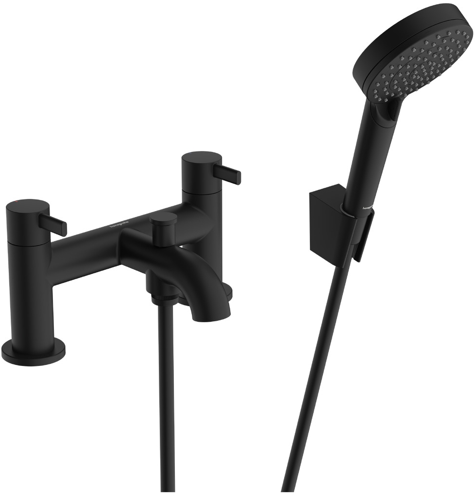 Darmowa Dostawa - Bateria wannowo-prysznicowa nawannowa czarna Hansgrohe Zesis S 74424670