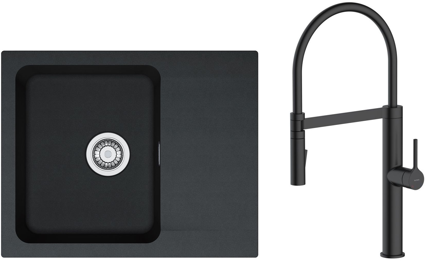Darmowa Dostawa - Zlewozmywak z baterią onyx / czarna Franke abset4554