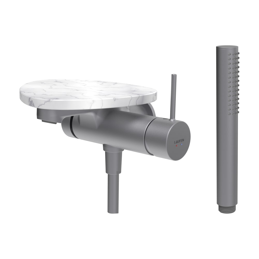 Darmowa Dostawa - Bateria wannowo-prysznicowa ścienna biała Laufen Ada HF506765505060