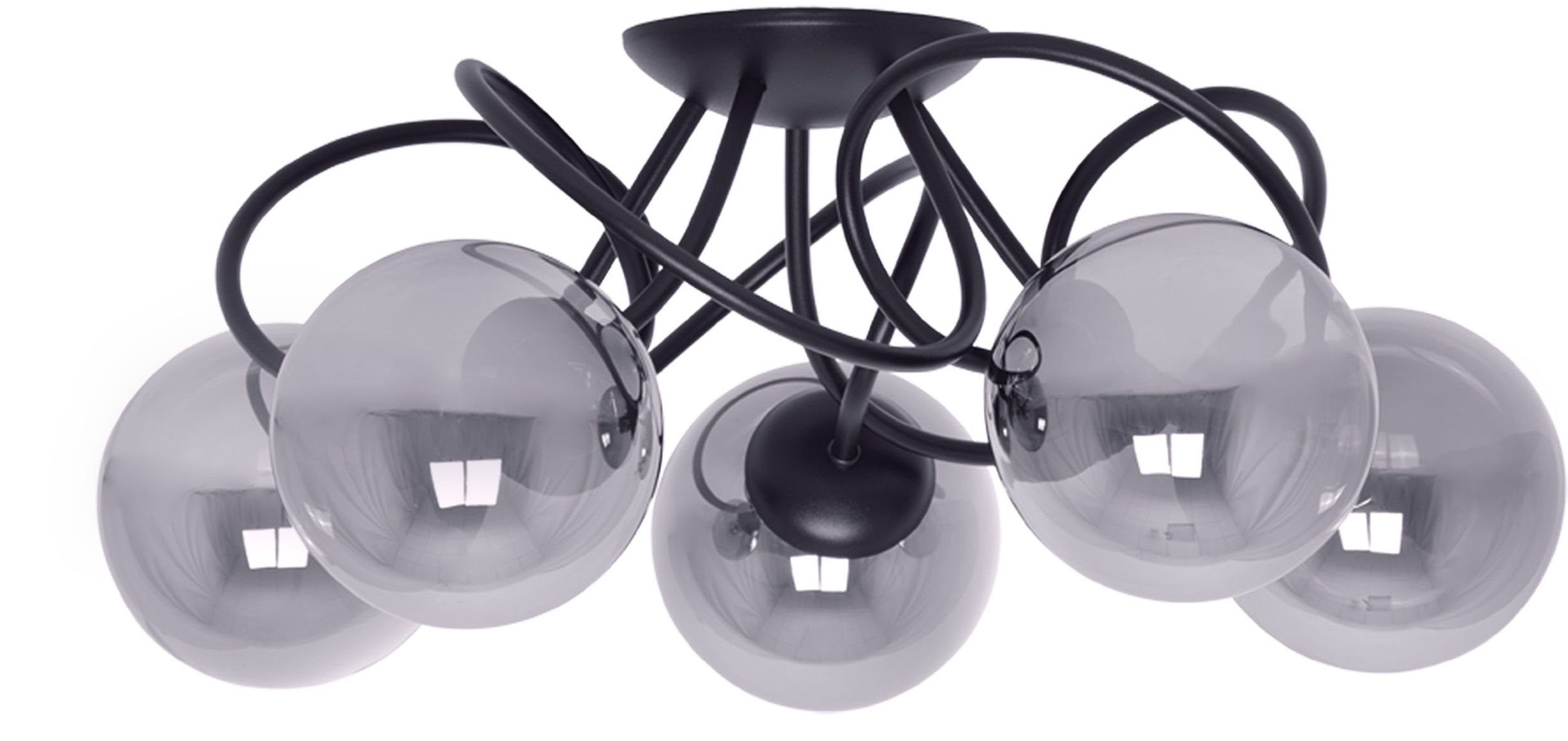 Darmowa Dostawa - Lampa podsufitowa 5x40 W czarna-grafitowa Kaja Rubi K5117