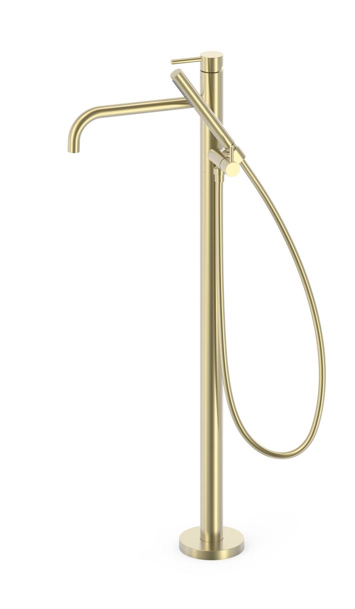 Darmowa Dostawa - Bateria wannowo-prysznicowa wolnostojąca złota Tres Study 26247005CA