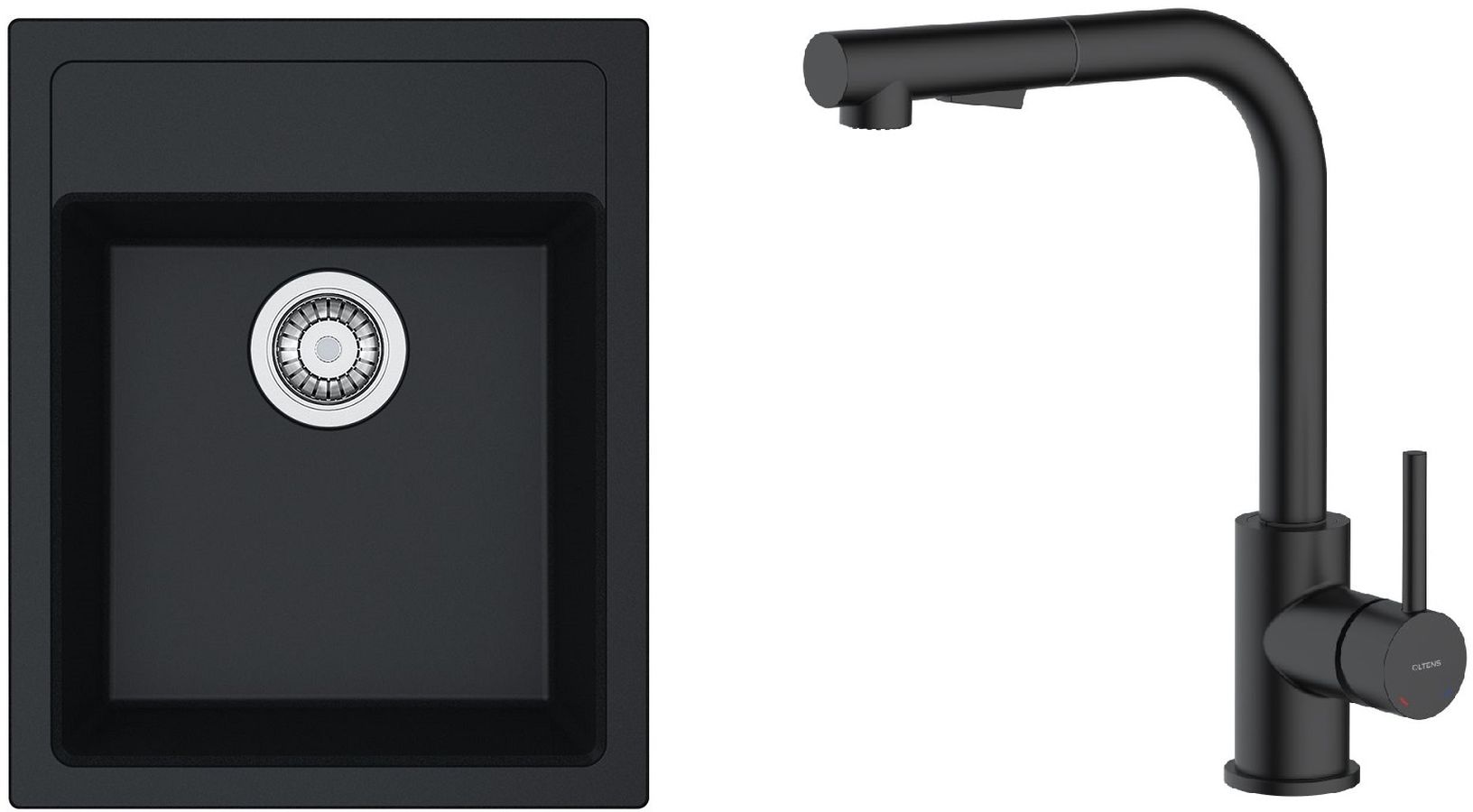 Darmowa Dostawa - Zlewozmywak z baterią onyx / czarna Franke Sirius abset4603