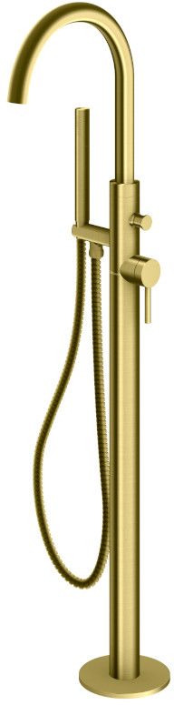 Darmowa Dostawa - Bateria wannowo-prysznicowa wolnostojąca złota Kohlman Axel Gray QF1165AGDB