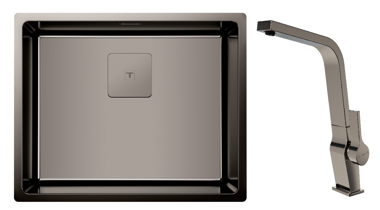 Darmowa Dostawa - Zlewozmywak z baterią grafitowy/grafitowy Teka Flexlinea abset11206