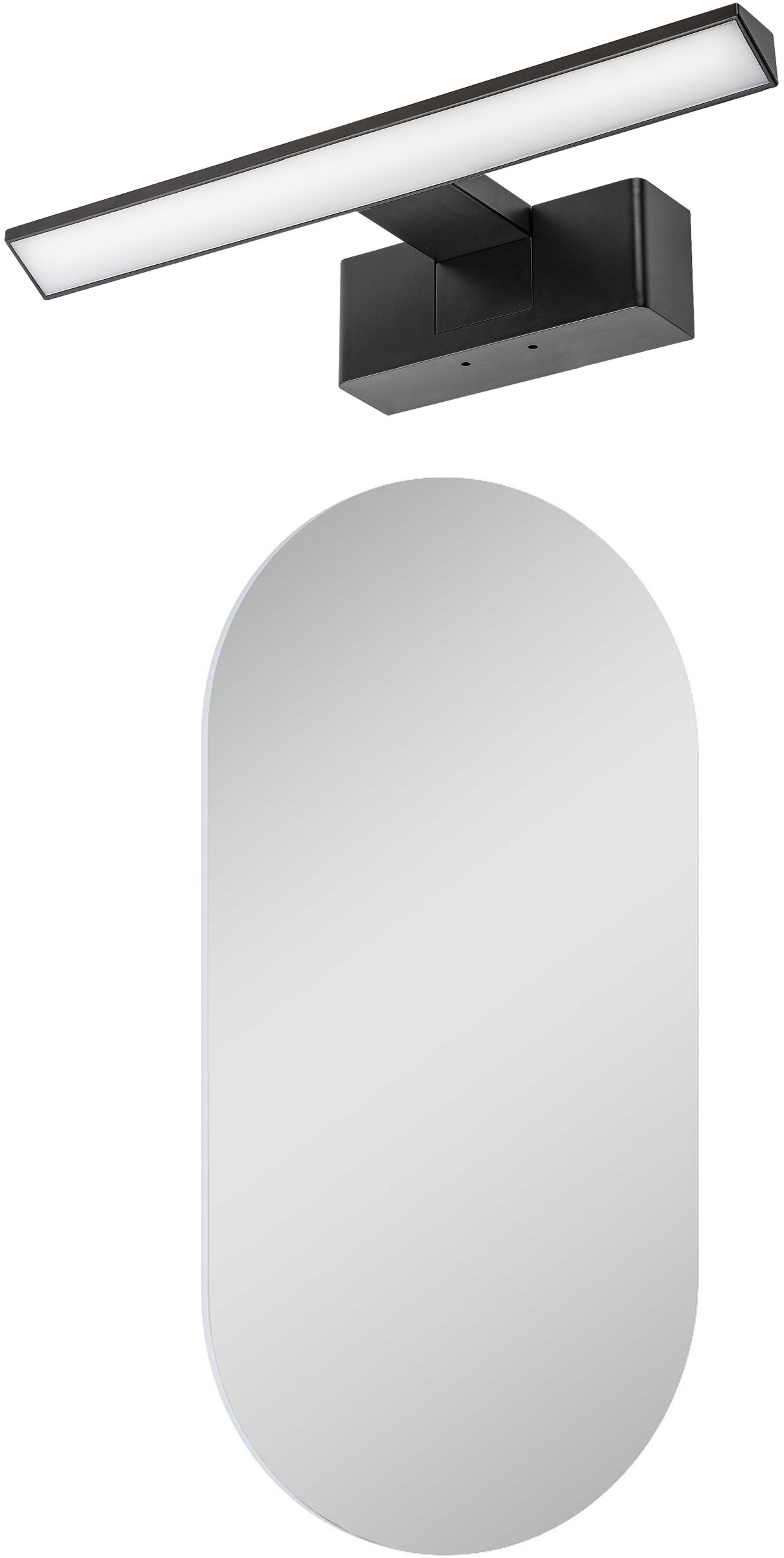 Darmowa Dostawa - Lustro z kinkietem 50x100 cm owalne z oświetleniem Elita Oval abset11041
