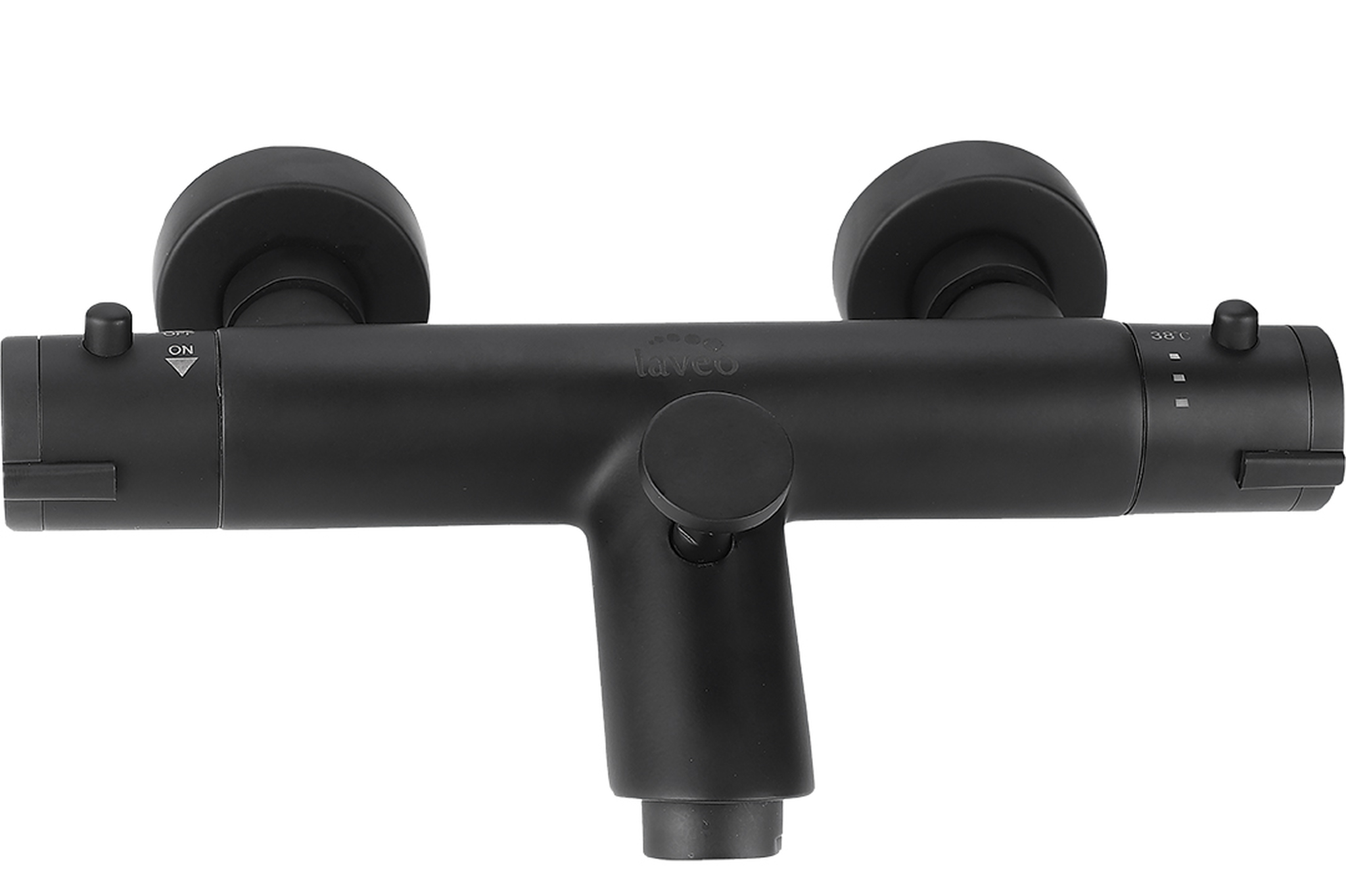 Darmowa Dostawa - Bateria wannowo-prysznicowa ścienna czarna Laveo Termico BAT71TD