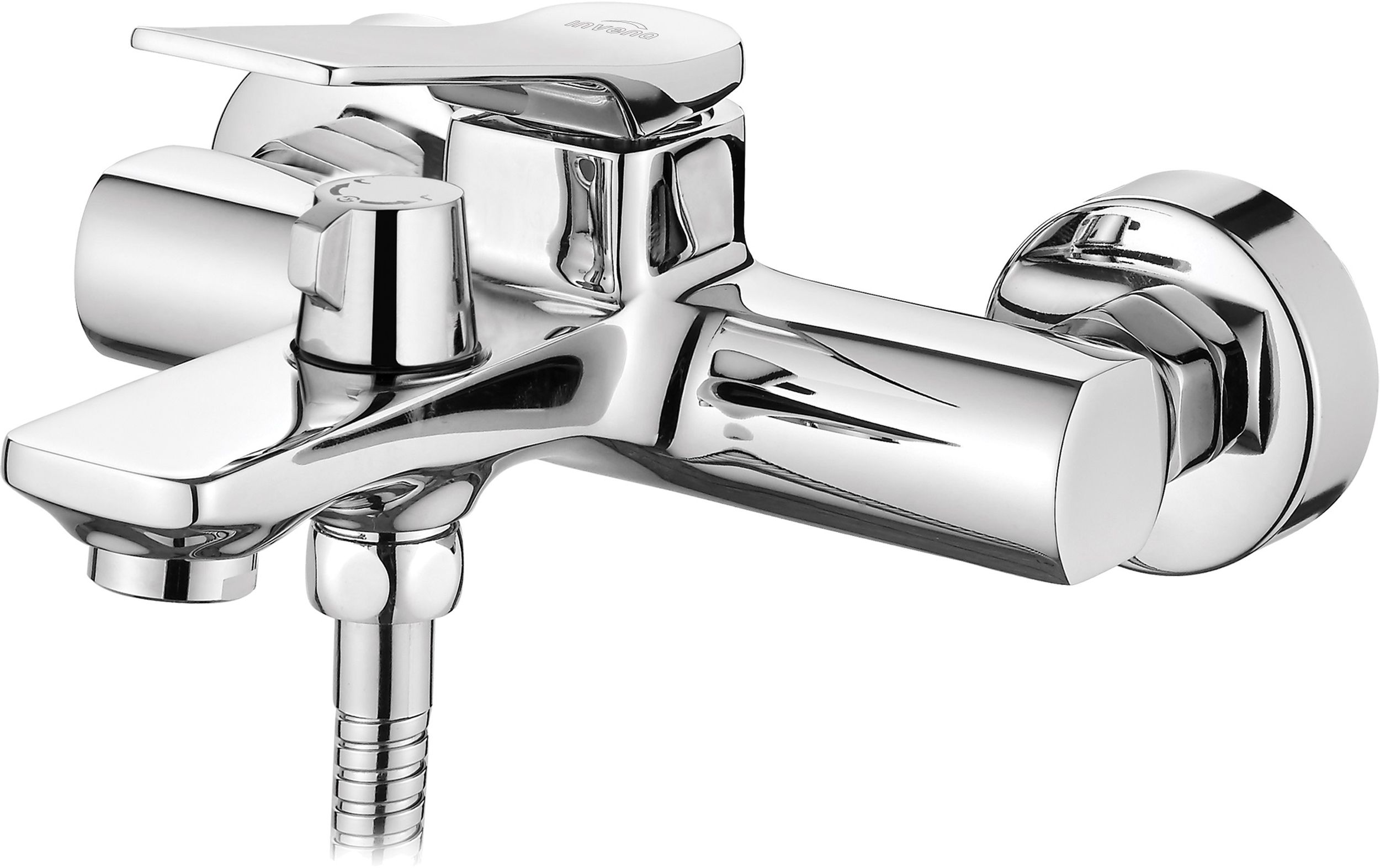 Darmowa Dostawa - Bateria wannowo-prysznicowa ścienna chrom Invena Neri BW01001