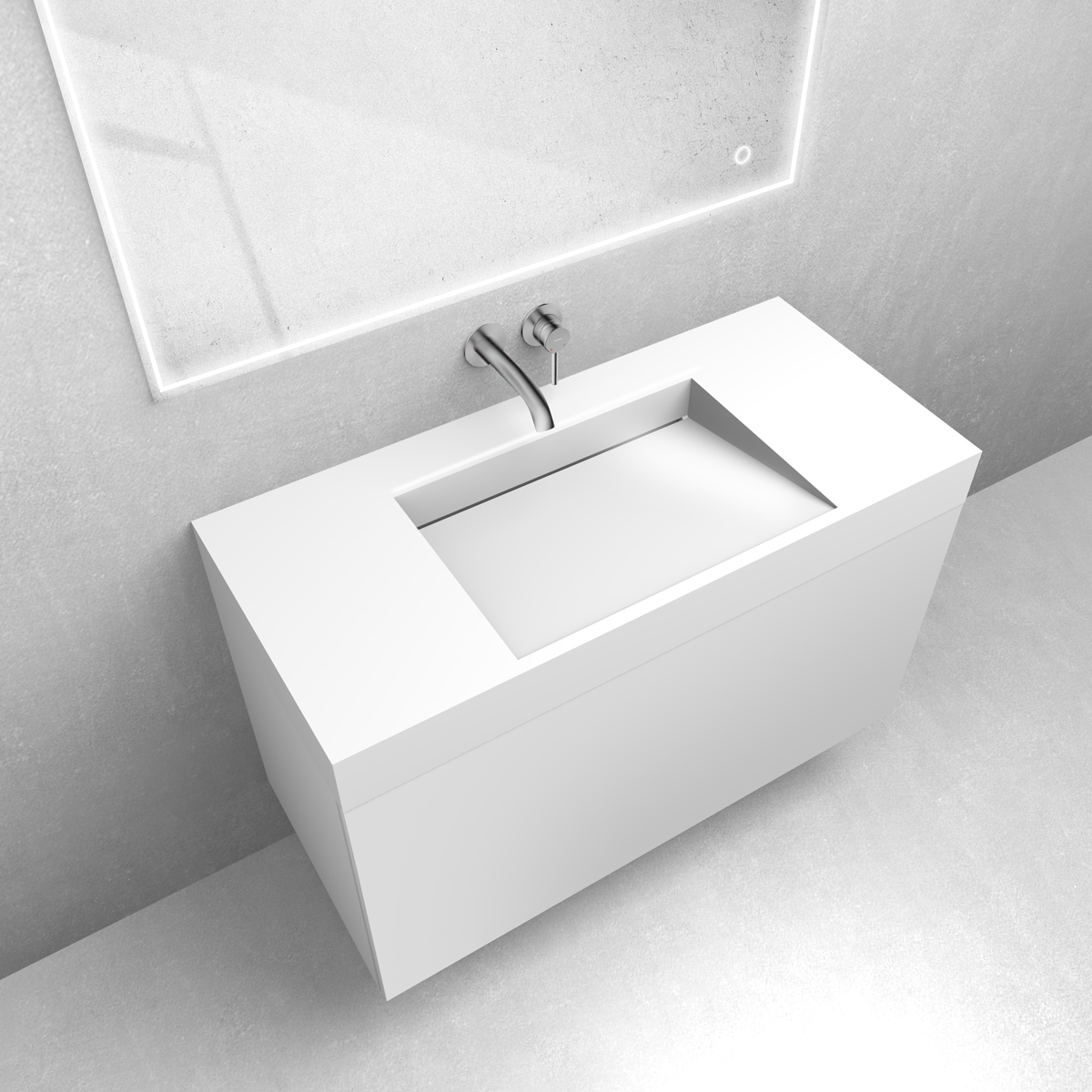 Darmowa Dostawa - Umywalka z szafką 100 cm białą Oltens Lun 68800000