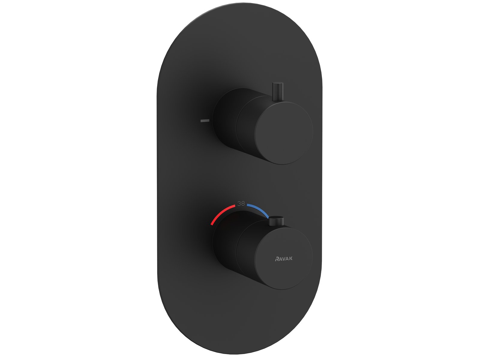 Darmowa Dostawa - Bateria wannowo-prysznicowa podtynkowa z termostatem czarna Ravak Espirit X070286