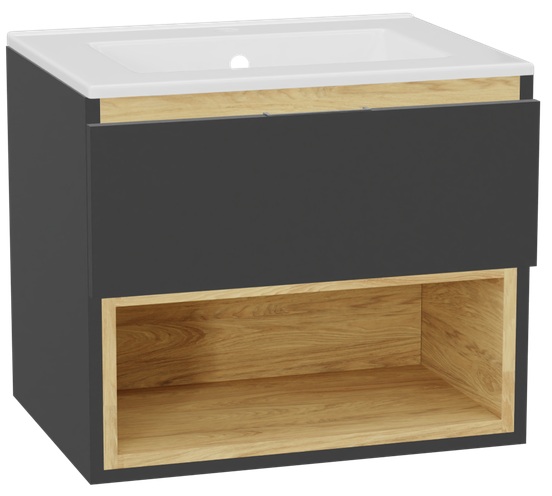 Darmowa Dostawa - Umywalka z szafką 61 cm szarą Excellent Tuto 2.0 MLEX2171K600136GRGR