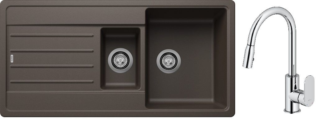 Darmowa Dostawa - Zlewozmywak z baterią /chrom Blanco Lexa 6 S abset10041