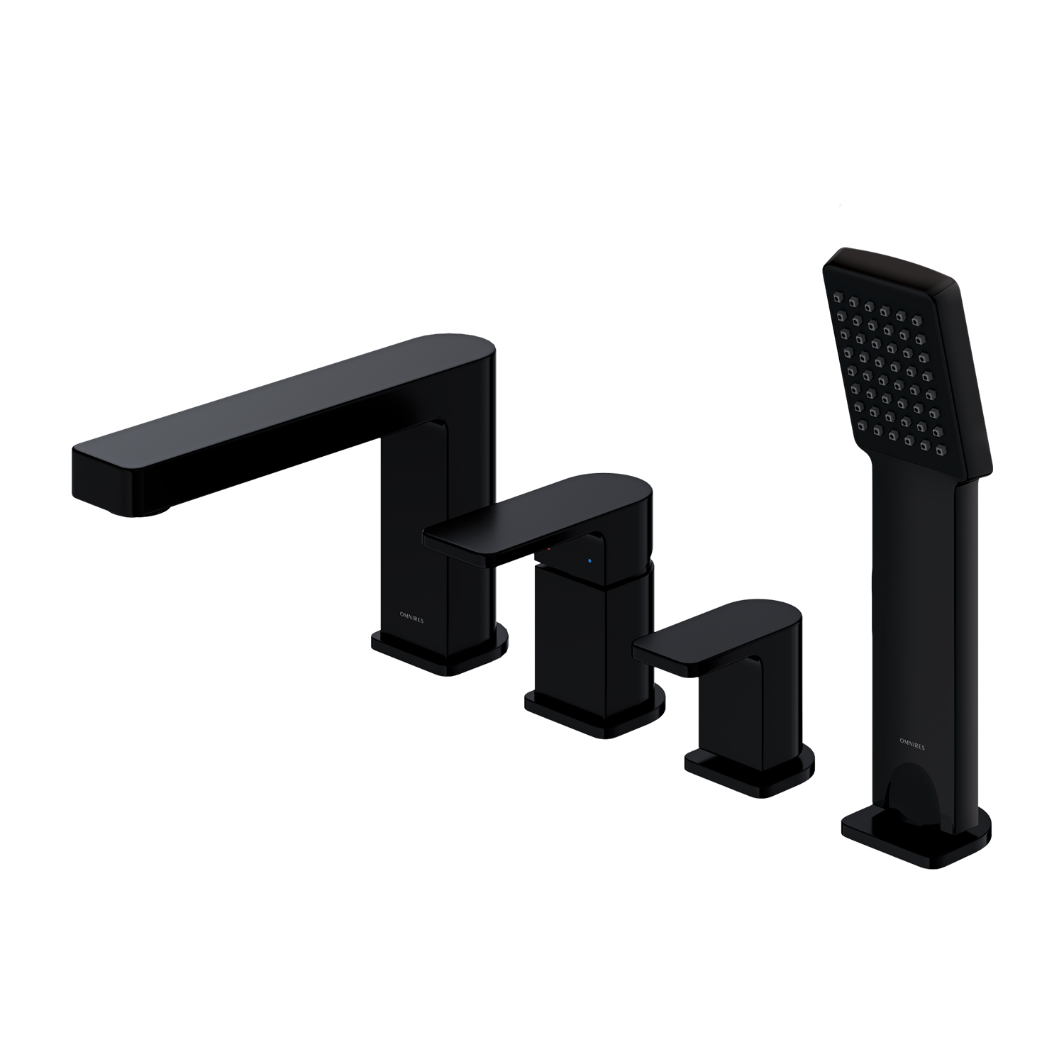 Darmowa Dostawa - Bateria wannowo-prysznicowa nawannowa czarna Omnires Baretti BA7832BL