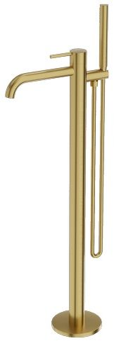 Darmowa Dostawa - Bateria wannowo-prysznicowa wolnostojąca złota LaVita Orion 5900378341680