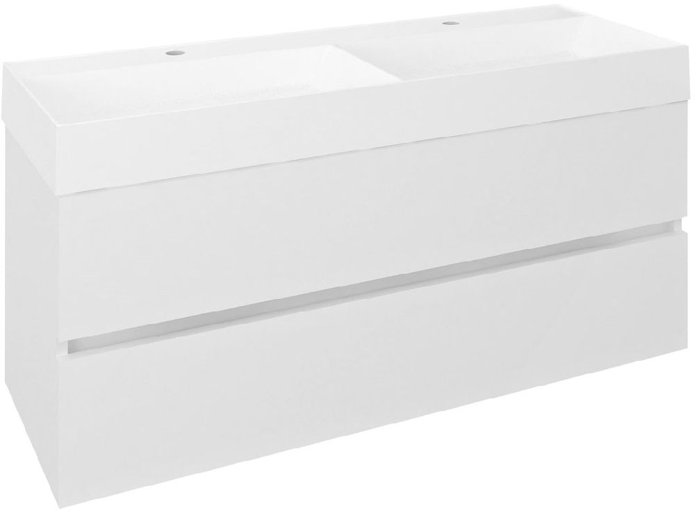 Darmowa Dostawa - Szafka 118x43.5x50 cm podumywalkowa wisząca biała Sapho Odetta DT1203030