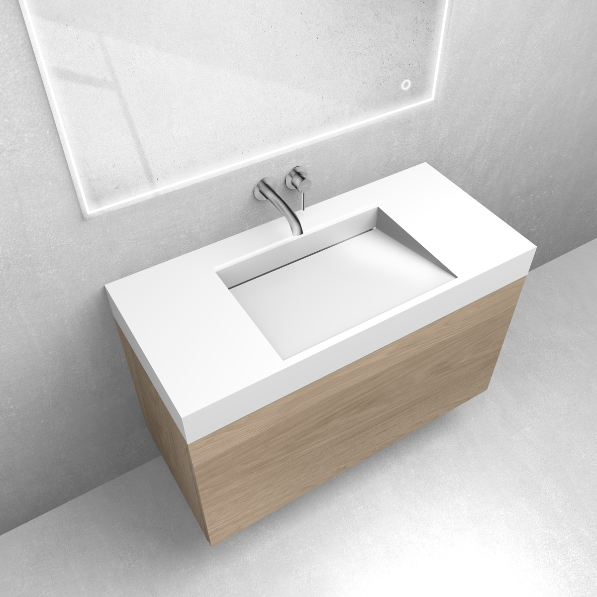 Darmowa Dostawa - Umywalka z szafką 100 cm dąb Oltens Lun 68800060