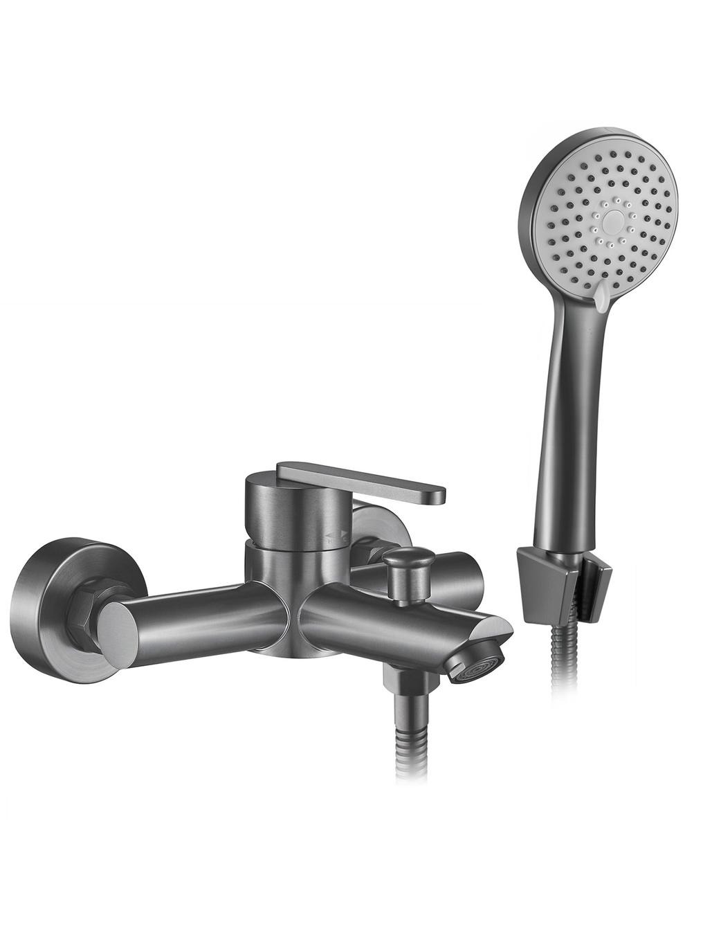 Darmowa Dostawa - Bateria wannowo-prysznicowa ścienna grafitowa Rea Ontario REAB5515