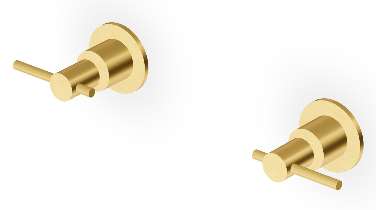 Darmowa Dostawa - Bateria prysznicowa podtynkowa złota Zucchetti Helm ZHL738XP41