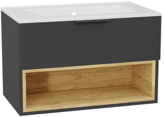 Darmowa Dostawa - Umywalka z szafką 81 cm szarą Excellent Tuto 2.0 MLEX2171K800236GRGR