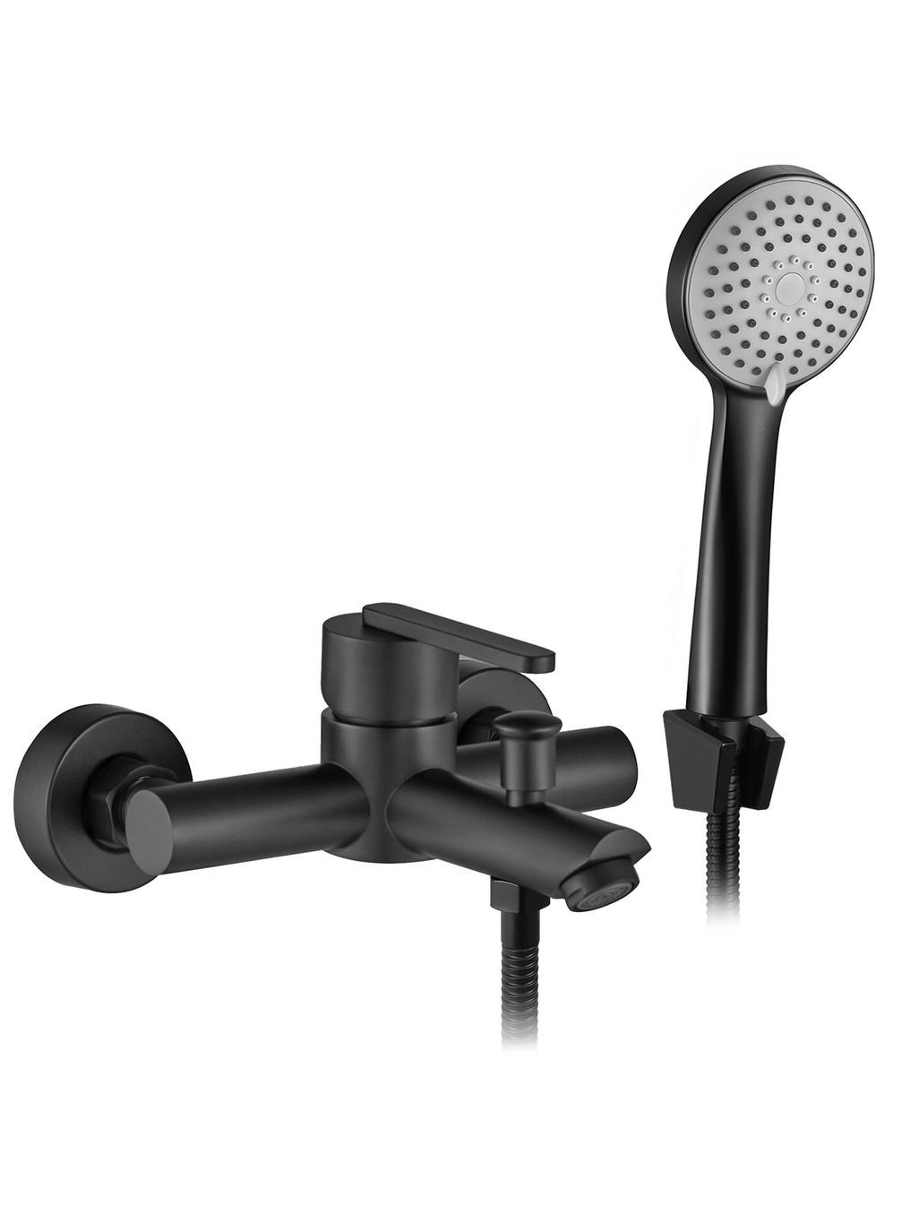 Darmowa Dostawa - Bateria wannowo-prysznicowa ścienna czarna Rea Ontario REAB5512