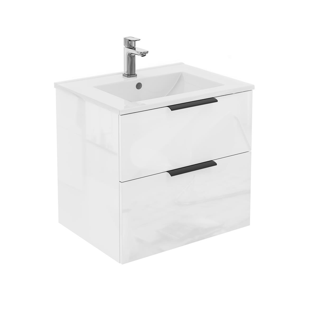 Darmowa Dostawa - Szafka 60x46x55 cm podumywalkowa wisząca biały Mebelmark Bologna BOLPUW602001