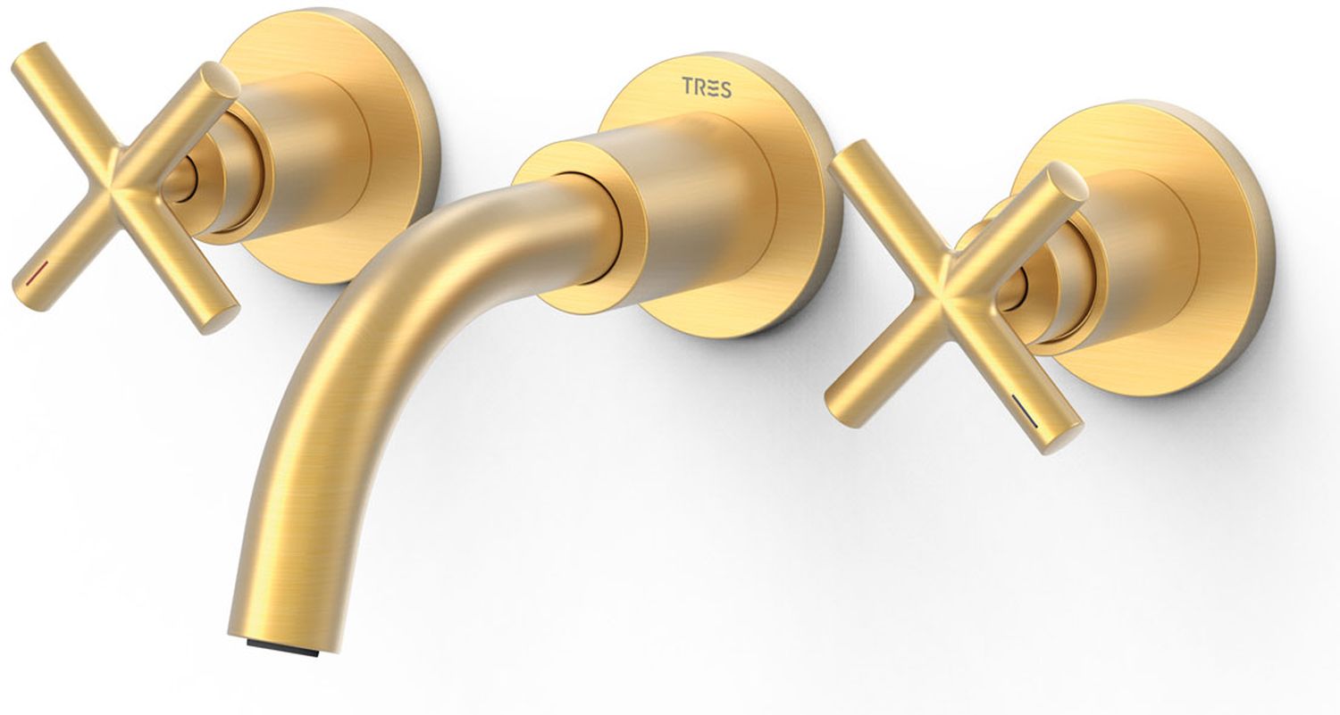 Darmowa Dostawa - Bateria umywalkowa podtynkowa złoty Tres Mont Blanc 28330001OM