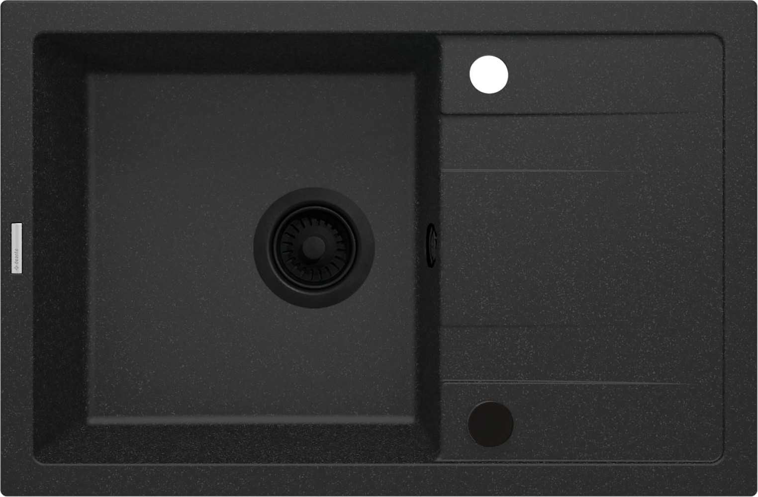 Darmowa Dostawa - Zlewozmywak granitowy 67x44 cm szary/grafitowy/onyx Deante Corio ZRCG113