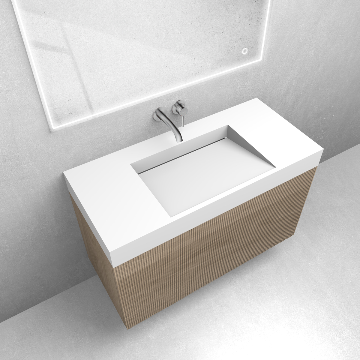 Darmowa Dostawa - Umywalka z szafką 100 cm dąb Oltens Lun 68793060